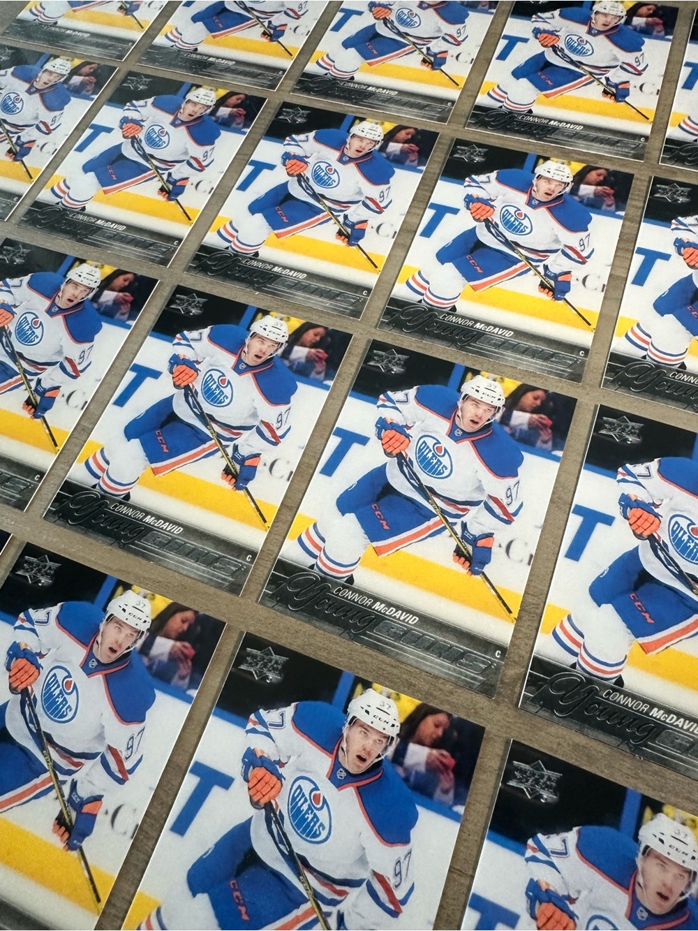 Connor McDavid Rookie Lot of (50) 2015 Upper Deck Young Guns #201 Novelty Cards